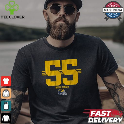 Michigan Football Mason Graham 55 Stripe Shirt