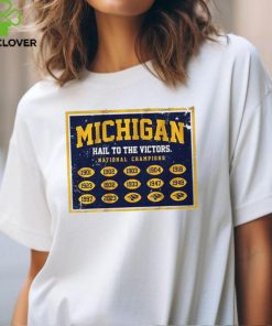 Michigan Football hail to the victors National Champions 1901 – 2023 t shirt