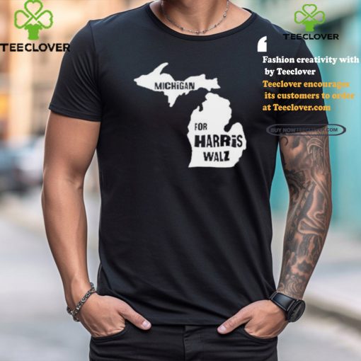 Michigan Map for Harris Walz 2024 T Shirt
