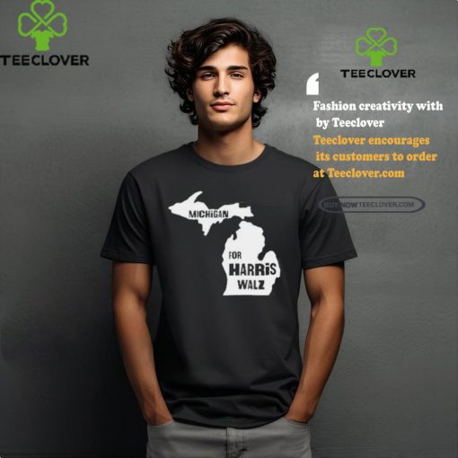Michigan Map for Harris Walz 2024 T Shirt