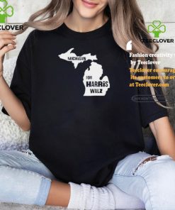 Michigan Map for Harris Walz 2024 T Shirt