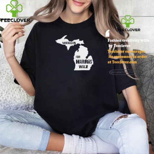 Michigan Map for Harris Walz 2024 T Shirt