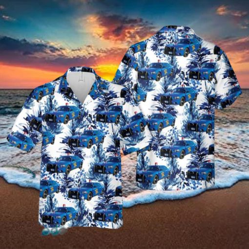 Michigan State Police Car Hawaiian Shirt Men And Women Gift Floral Beach