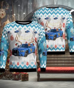 Michigan State Police Dodge Charger Christmas 3D Printed Ugly Christmas Sweater