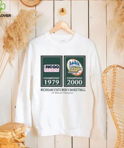 Michigan State Spartan Men’s Basketball 2X National Champions 1979 2000 shirt