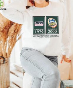 Michigan State Spartan Men’s Basketball 2X National Champions 1979 2000 shirt