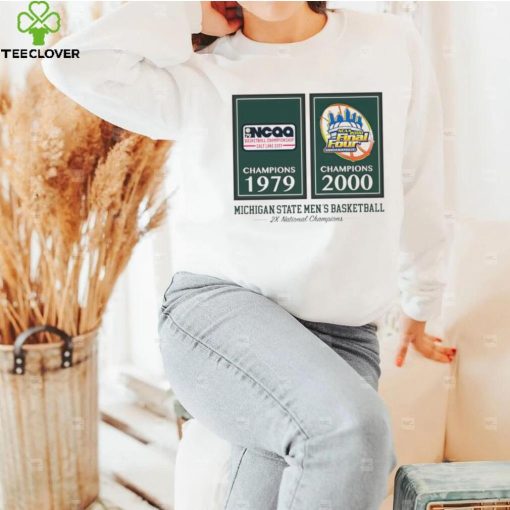 Michigan State Spartan Men’s Basketball 2X National Champions 1979 2000 shirt