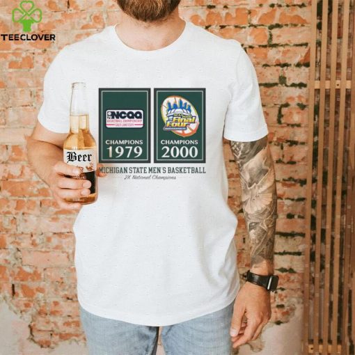 Michigan State Spartan Men’s Basketball 2X National Champions 1979 2000 shirt