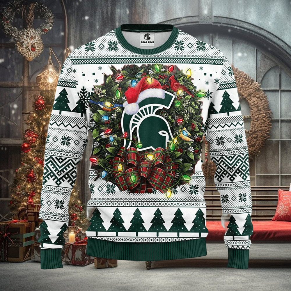 Michigan State Spartans Christmas Ugly Sweater Michigan State Spartans Christmas Ugly Sweater