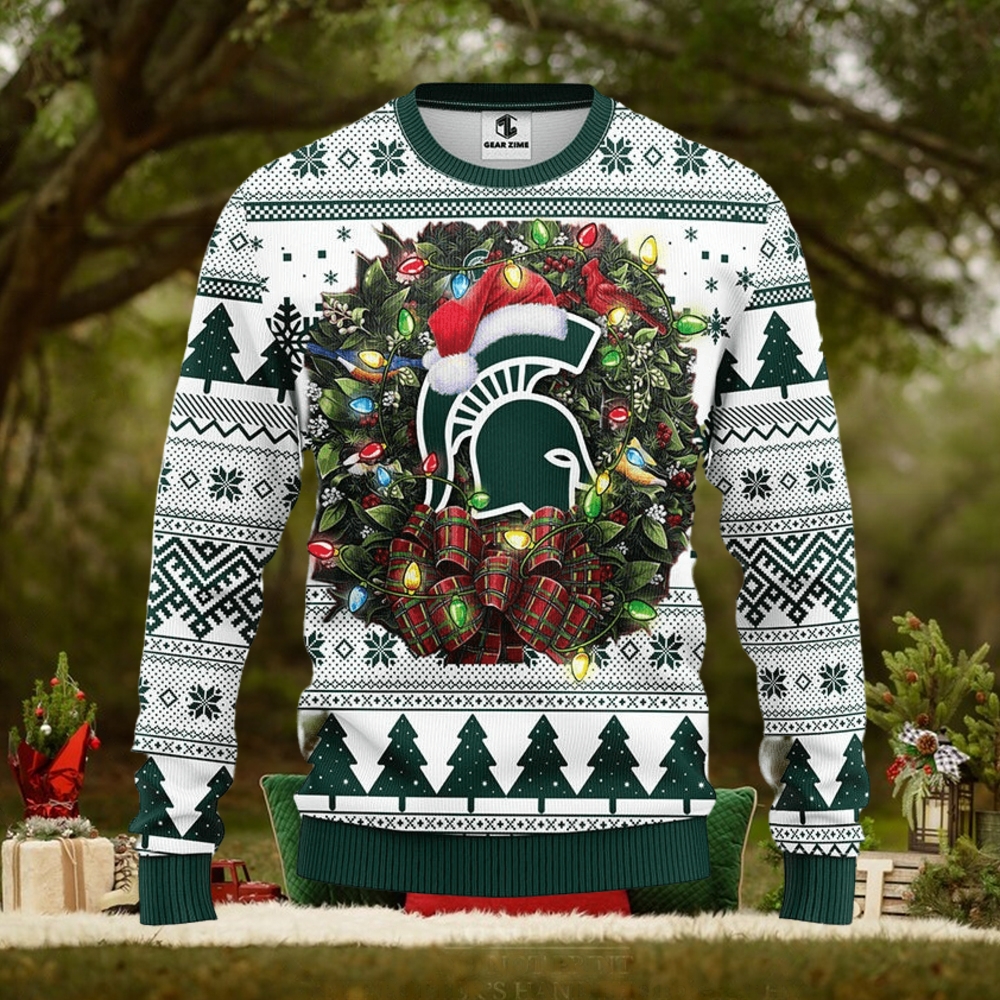 Michigan State Spartans Christmas Ugly Sweater Michigan State Spartans Christmas Ugly Sweater