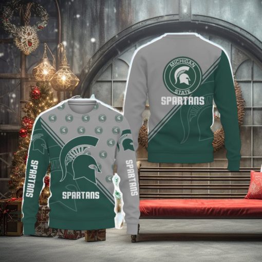 Michigan State Spartans Cross Style Ugly Xmas Sweater