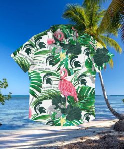 Michigan State Spartans Flamingo Hawaiian Shirt