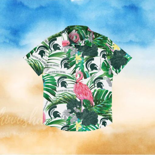 Michigan State Spartans Flamingo Hawaiian Shirt