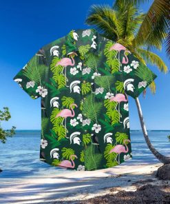 Michigan State Spartans Floral Hawaiian Shirt