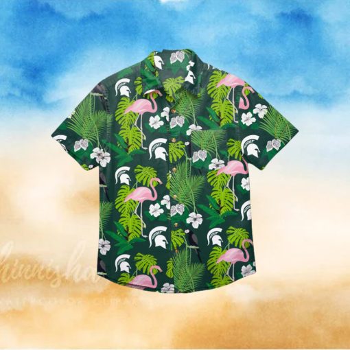 Michigan State Spartans Floral Hawaiian Shirt