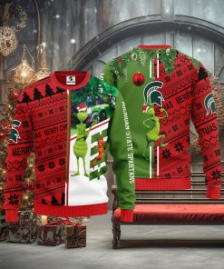 Michigan State Spartans Grinch & Scooby doo Christmas Ugly Sweater 1