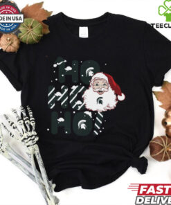 Michigan State Spartans Ho Ho Ho Santa Claus Christmas shirt