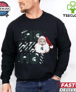 Michigan State Spartans Ho Ho Ho Santa Claus Christmas shirt