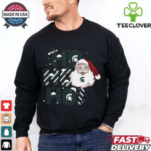 Michigan State Spartans Ho Ho Ho Santa Claus Christmas shirt