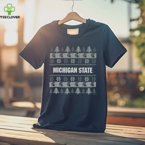 Michigan State Spartans Holiday Christmas Tree T Shirt
