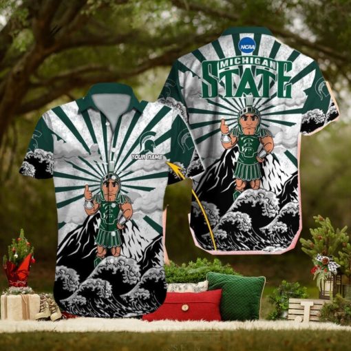 Michigan State Spartans NCAA Contemporary Custom Name Hawaiian Shirt Beach For Men Women Gift For Fans