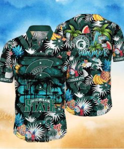 Michigan State Spartans NCAA Floral Classic Full Printing Hawaiian Shirt 1 Michigan State Spartans NCAA Floral Classic Full Printing Hawaiian Shirt