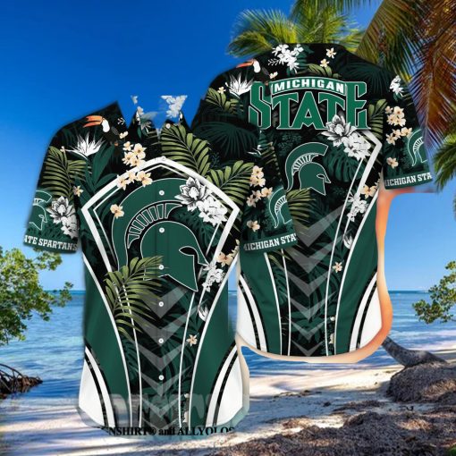 Michigan State Spartans NCAA Floral Full Printing 3D Hawaiian Shirt