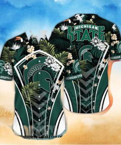 Michigan State Spartans NCAA Floral Full Printing 3D Hawaiian Shirt