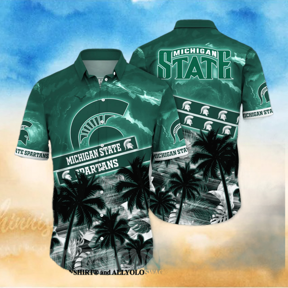 Michigan State Spartans NCAA Floral Unisex Hawaiian Shirt Michigan State Spartans NCAA Floral Unisex Hawaiian Shirt