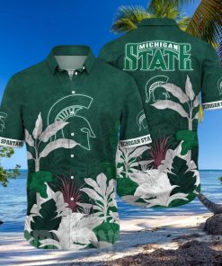 Michigan State Spartans NCAA Flower All Over Printed Hawaiian Shirt