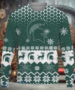 Michigan State Spartans Sports Football American Vintage Christmas Pattern Ugly Christmas Sweater
