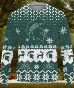 Michigan State Spartans Sports Football American Vintage Christmas Pattern Ugly Christmas Sweater