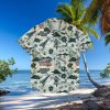 Michigan Wolverines Black Floral Hawaiian Shirt