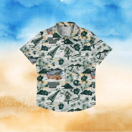 Michigan State Spartans Thematic Stadium Print Hawaiian Shirt