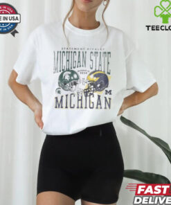 Michigan State Spartans vs. Michigan Wolverines Helmet October 26 2024 Statement Rivalry Matchup T Shirts