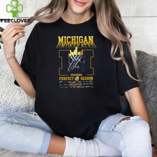 Michigan Undefeated Logan Wolverine Perfect Season signatures hoodie, sweater, longsleeve, shirt v-neck, t-shirt