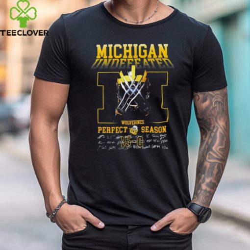 Michigan Undefeated Logan Wolverine Perfect Season signatures hoodie, sweater, longsleeve, shirt v-neck, t-shirt