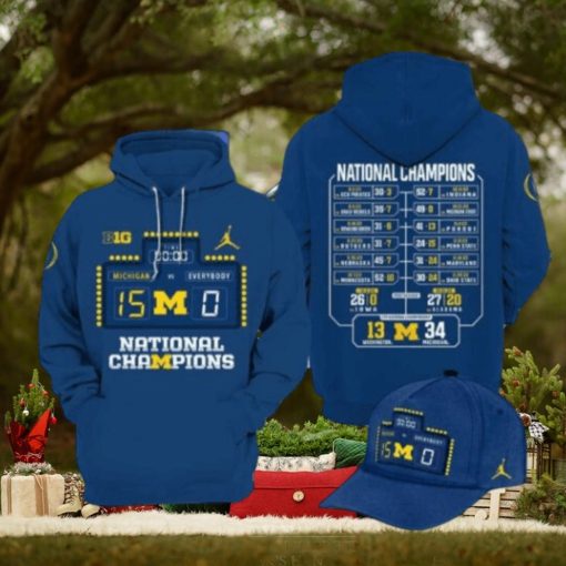 Michigan VS EVERYBODY 15 0 2024 National Champions 3D Hoodie