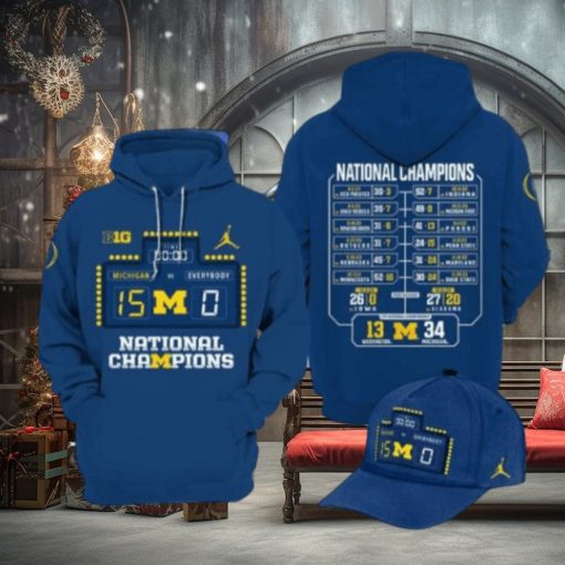 Michigan VS EVERYBODY 15 0 2024 National Champions 3D Hoodie