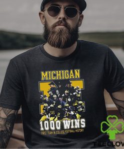 Michigan Wolverines 1000 Wins First Team In College Football History 2024 T Shirt