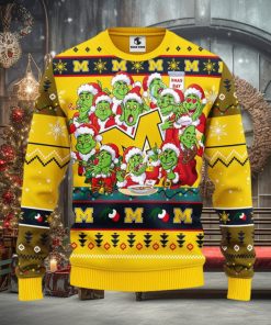 Michigan Wolverines 12 Grinch Xmas Day Christmas Ugly Sweater