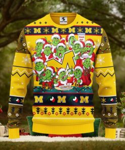 Michigan Wolverines 12 Grinch Xmas Day Christmas Ugly Sweater