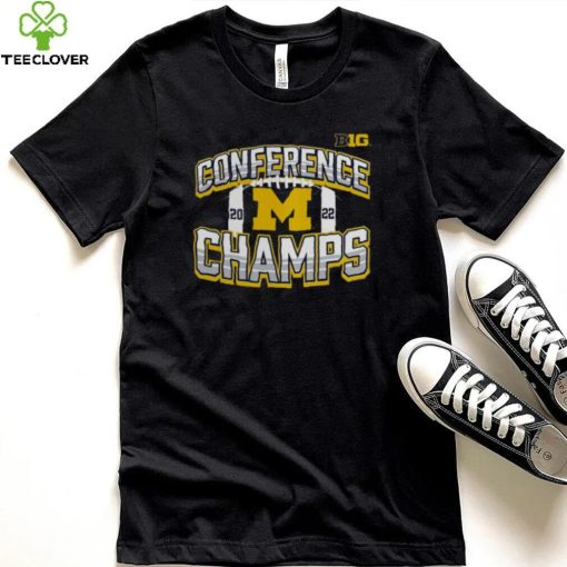 Michigan Wolverines 2022 Big Ten Football Conference Champions Icon Bold T Shirt