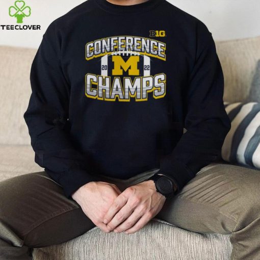 Michigan Wolverines 2022 Big Ten Football Conference Champions Icon Bold T Shirt