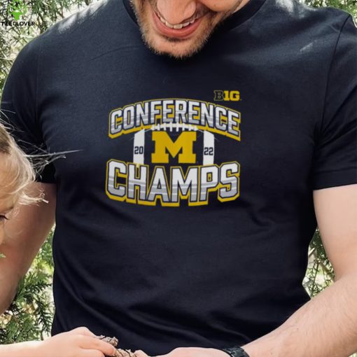 Michigan Wolverines 2022 Big Ten Football Conference Champions Icon Bold T Shirt