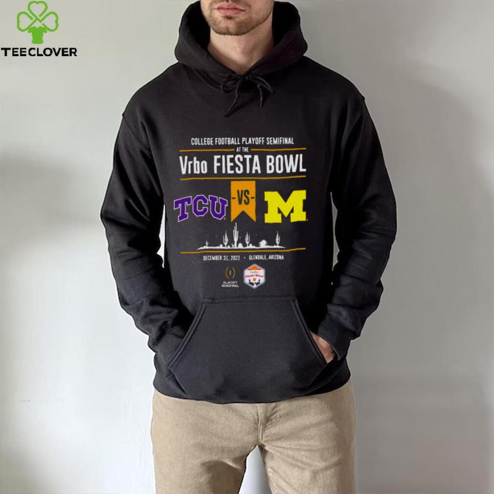 Michigan Wolverines 2022 College Football Playoff Fiesta Bowl Head to Head Black T Shirt