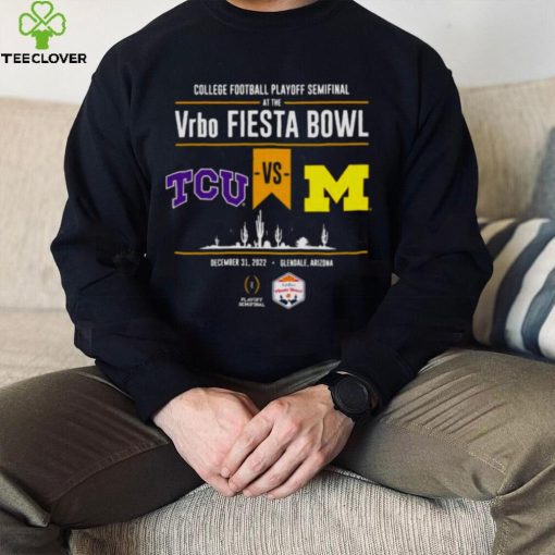 Michigan Wolverines 2022 College Football Playoff Fiesta Bowl Head to Head Black T Shirt