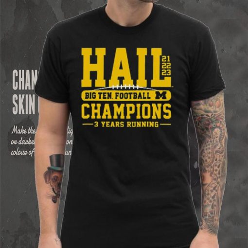 Michigan Wolverines 2023 Back to Back Hail Conference Champions T Shirt