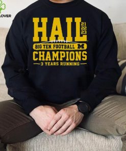 Michigan Wolverines 2023 Back to Back Hail Conference Champions T Shirt