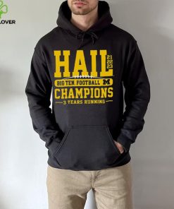 Michigan Wolverines 2023 Back to Back Hail Conference Champions T Shirt